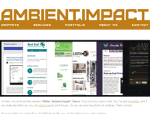 Tablet Screenshot of ambientimpact.com